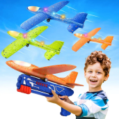 Plane Launcher Catapult Glider Airplane Gun Toy