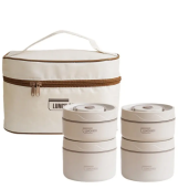 Stainless Steel Double-Laver Portable Lunch Box 