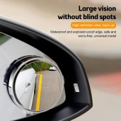Suction Cup Car Convex Blind Spot Mirror (2 Pcs)